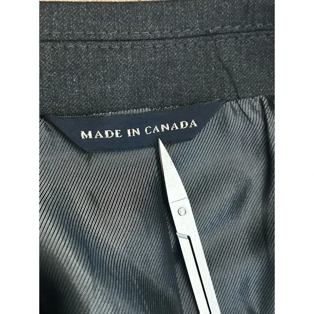Banana Republic Lanificio Fabric Gray Blazer Sport Coat Mens 42L Wool Modern Fit
